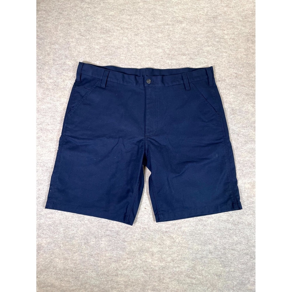 Carhartt Rugged‎ Flex Shorts Mens 40 Navy Relaxed Fit Slash Pockets Mid Rise